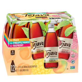 Tejava Black Tea Sampler Raspberry bottle for a refreshing unsweetened tea on the go.