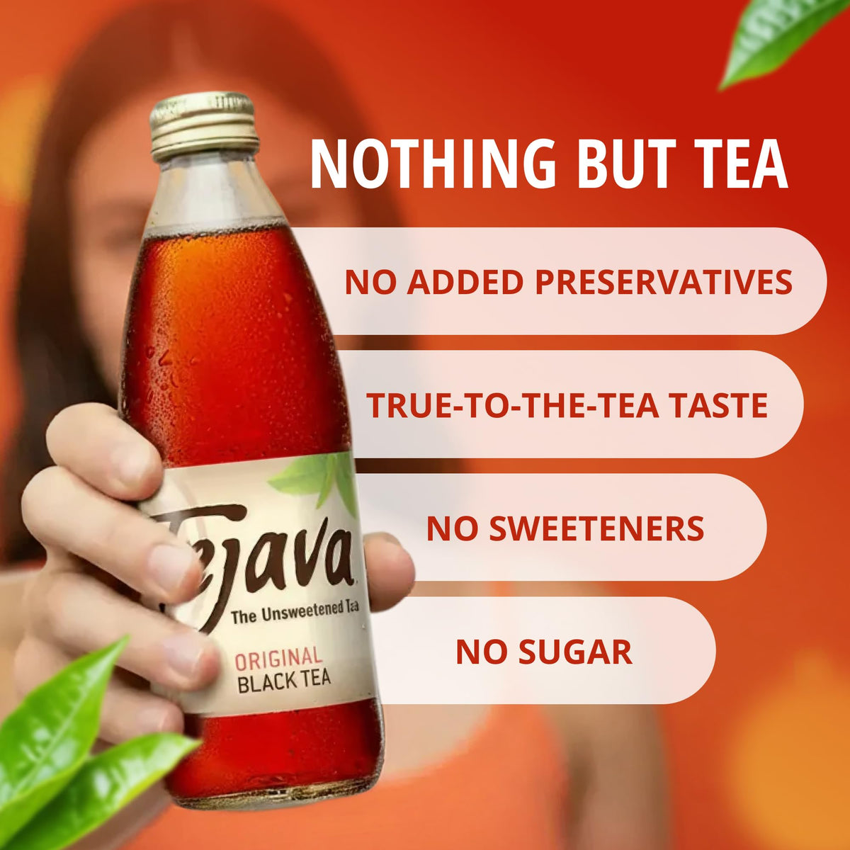 Chilled Tejava in a glass for everyday hydration.