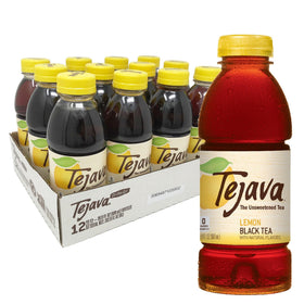 Tejava Lemon Black Tea 12-pack bottles for on-the-go refreshment.
