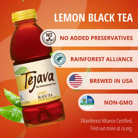 Tejava Lemon Black Tea being poured for a crisp citrus finish.