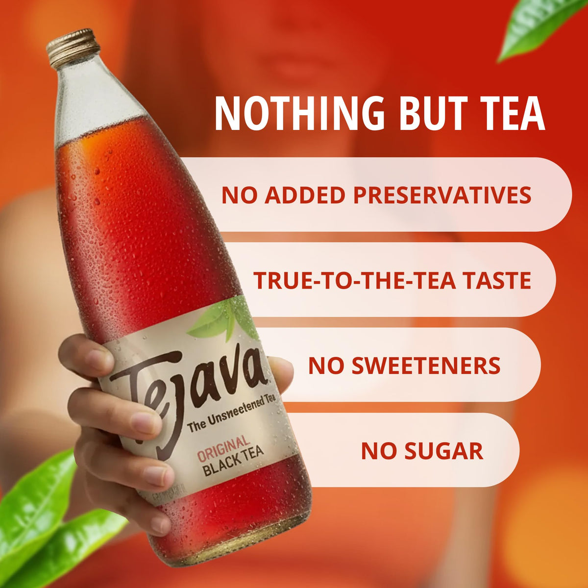 Tejava Original smooth bold taste conveys a refined black tea experience