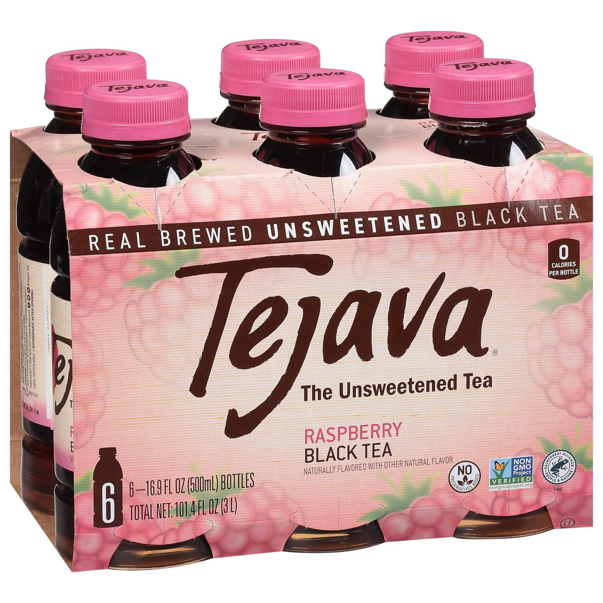 Tejava Raspberry Black Tea bottle showing the natural raspberry flavor profile for on-the-go hydration
