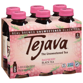 Tejava Raspberry Black Tea bottle showing the natural raspberry flavor profile for on-the-go hydration