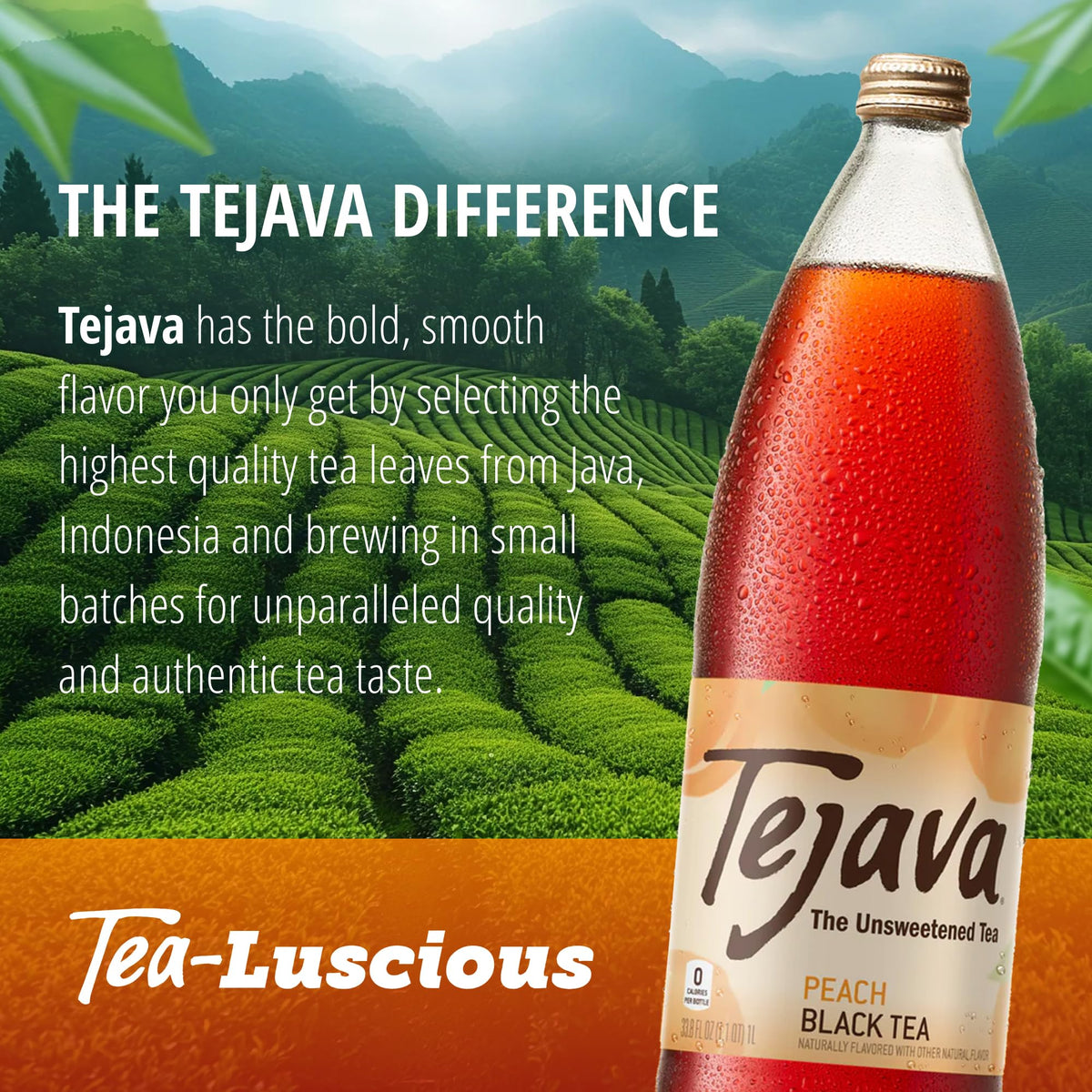 Tejava Peach Tea displayed in a cozy home refreshment setting