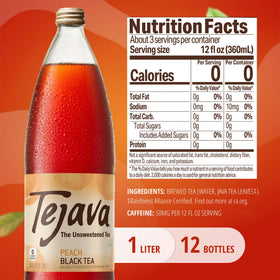 Tejava Peach Tea served in a glass with ice for refreshing hydration