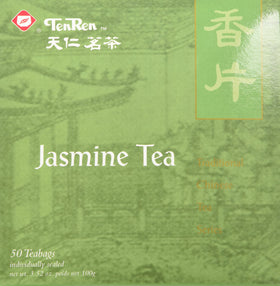 Ten Ren jasmine tea bag box front for convenient daily brewing.