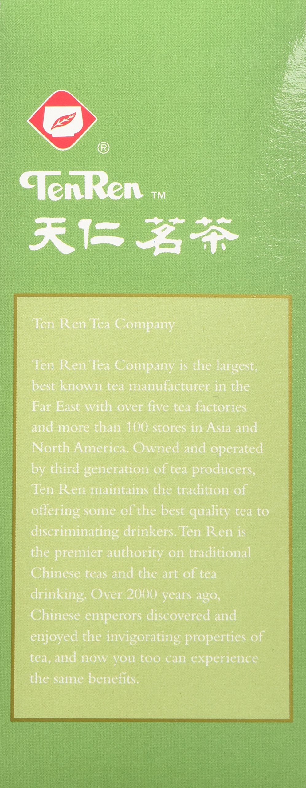 Ten Ren jasmine tea bag packaging inside shows easy use on the go.