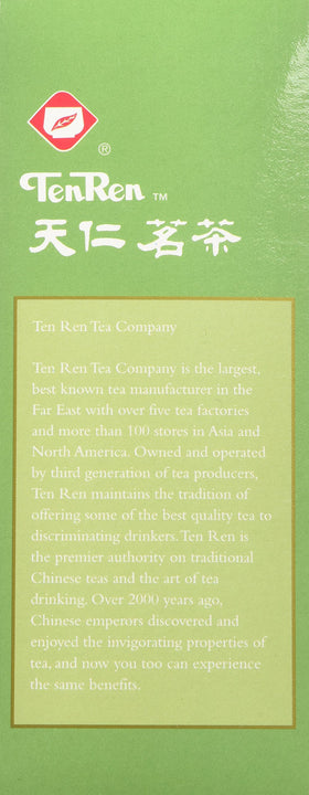 Ten Ren jasmine tea bag packaging inside shows easy use on the go.