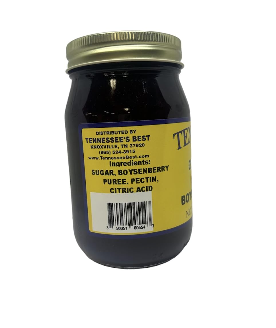 Tennessee's Best boysenberry jam spread on toast highlighting smooth texture