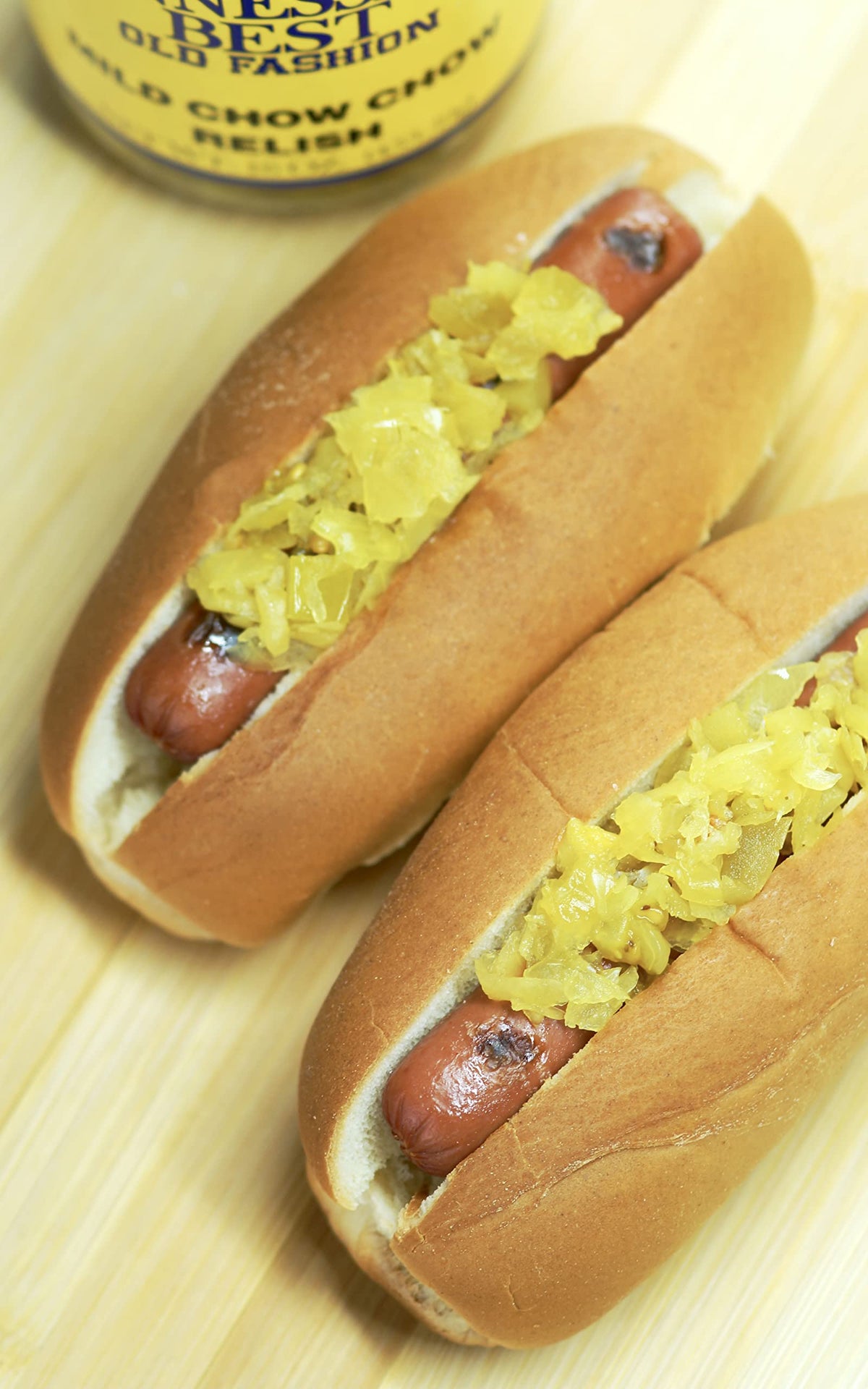 Tennessee's Best Mild Chow Chow Relish on crackers and cheese for texture.