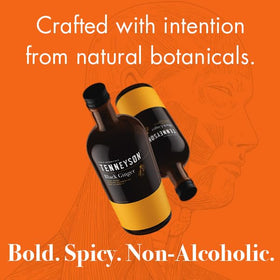 Pouring Tenneyson Black Ginger into a glass with a vibrant spice aroma