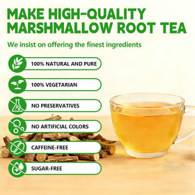 Tenyxarae dried marshmallow root reveals naturally fragrant, wholesome herbs for gentle sipping.