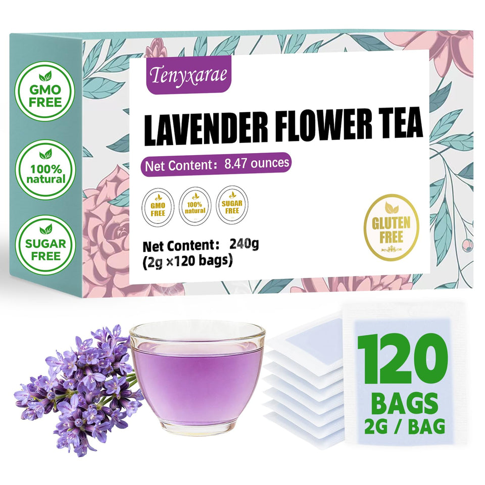 Tenyxarae lavender tea bag steep highlights natural aroma for a calming cup