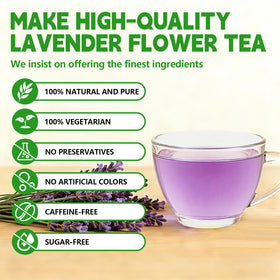 Tenyxarae lavender tea cup pour captures caffeine-free relaxation any time of day