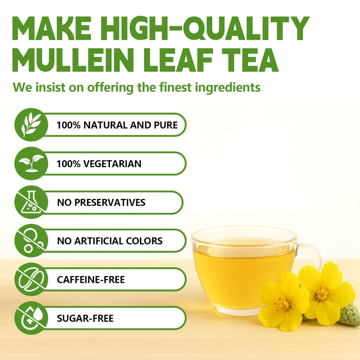 Brewing mullein tea: rich aroma rising as hot water pours
