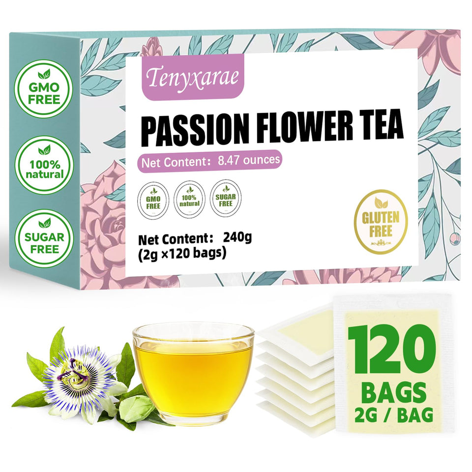 Tenyxarae Passion Flowers Tea Bags Pack highlights convenient daily ritual without caffeine