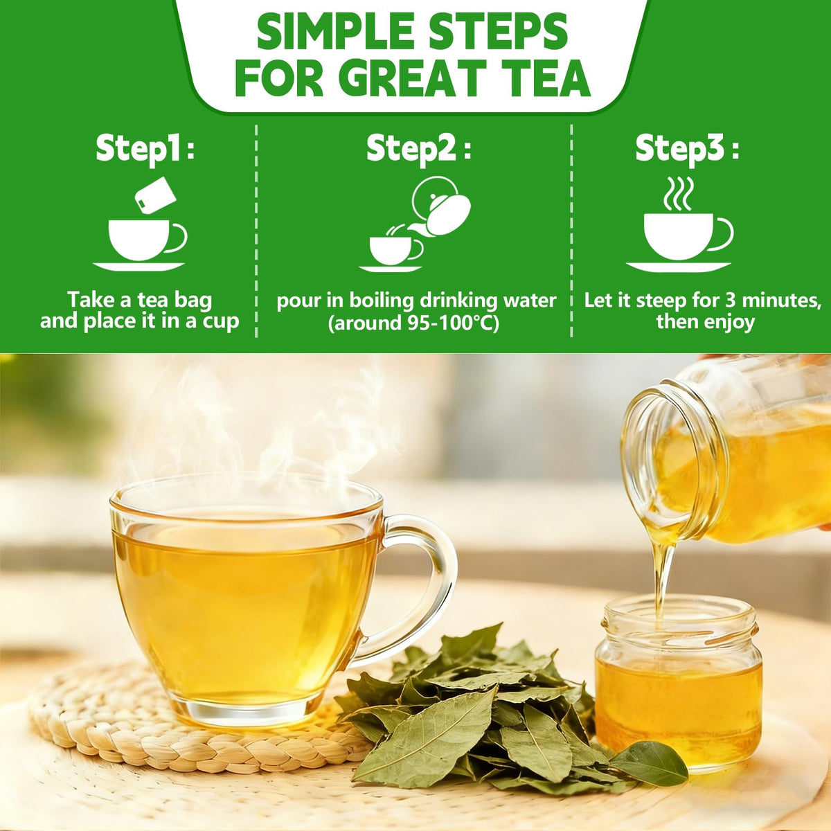 Tenyxarae hand-picked yerba mate leaves highlight quality