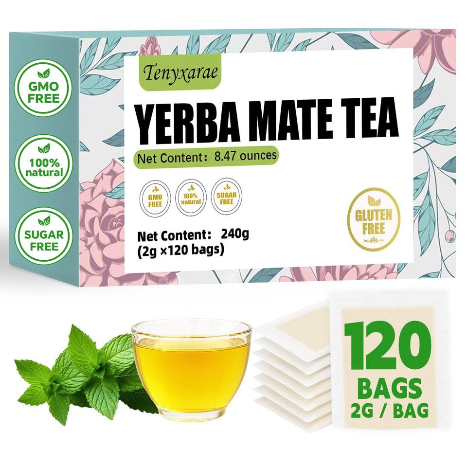 Tenyxarae Yerba Mate tea bags packaging with eco-friendly materials for sustainable brewing