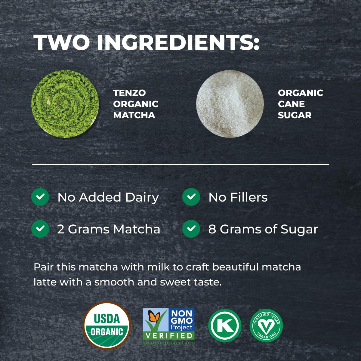 Tenzo Tea Matcha latte scoop measuring perfect portions for consistency.