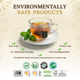 TERAPY eco-friendly compostable bags help reduce waste while enjoying tea.