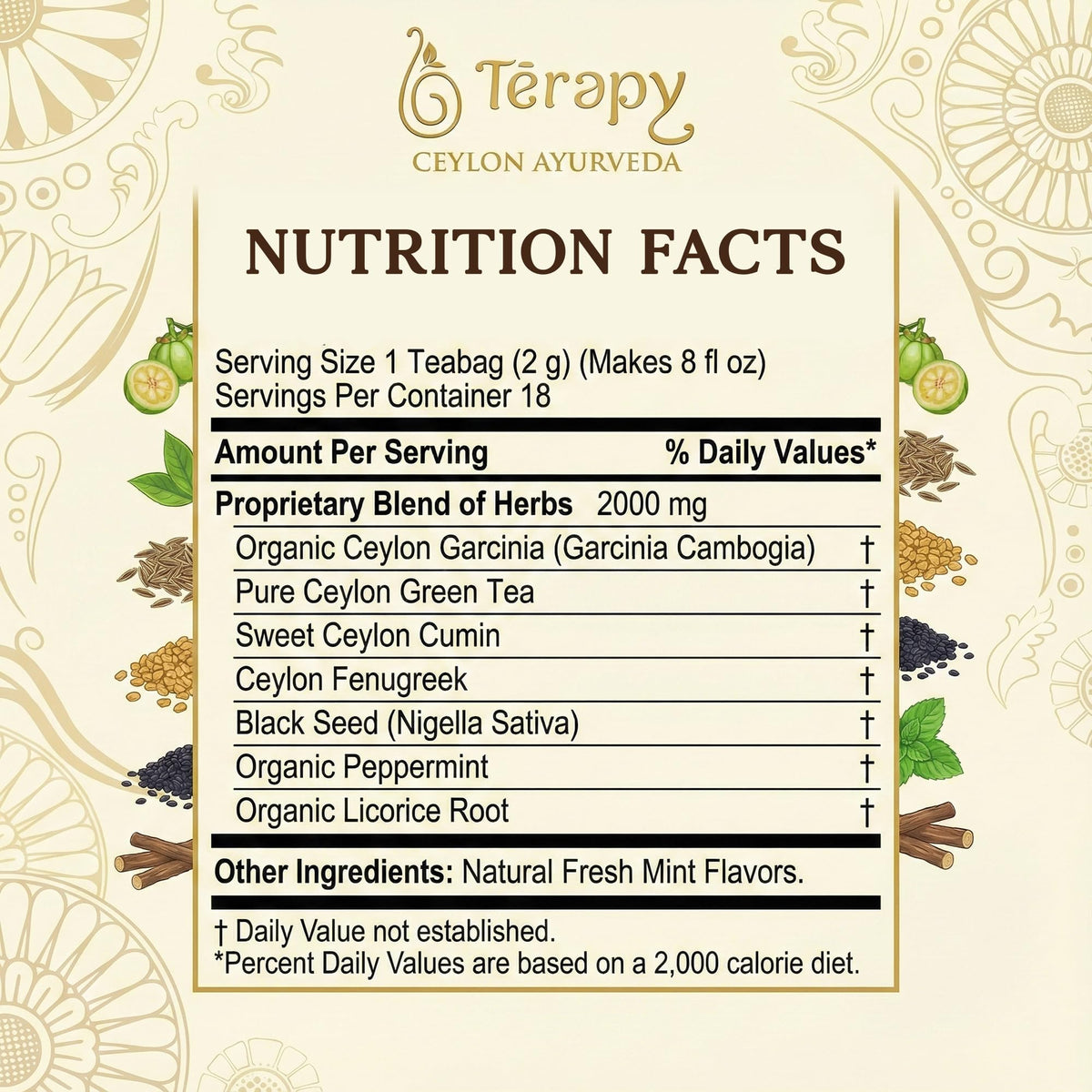 TERAPY steeped tea in a cup ready to enjoy after a busy day.