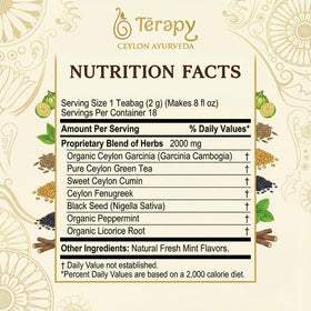TERAPY steeped tea in a cup ready to enjoy after a busy day.