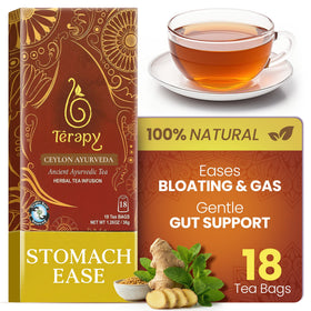 TERAPY Ceylon Stomach Ease Tea pack promoting digestive balance with premium herbs.