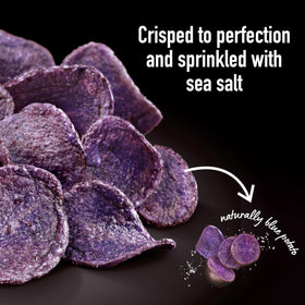 Terra Blues Chips vegan and kosher logos on packaging.