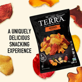 Serving bowl with Terra Chips Original Sea Salt ready for dipping.