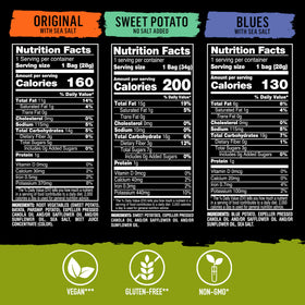 Terra Chips Yucca Parsnip Taro blend bag, colorful veggie chips.