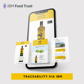 Terra Delyssa bottle QR code enabling orchard-to-bottle traceability.