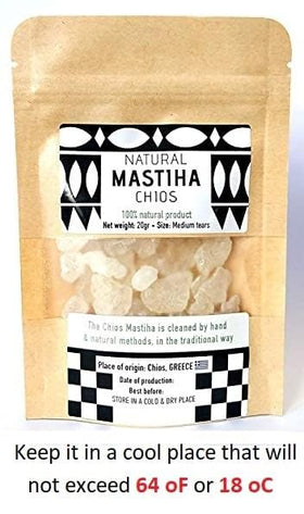 Gift-friendly Terra Greek Chios Mastiha Tears packaging emphasizes origin story