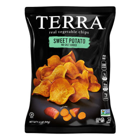 Terra Original sweet potato chips close-up, crisp texture for quick breaks.