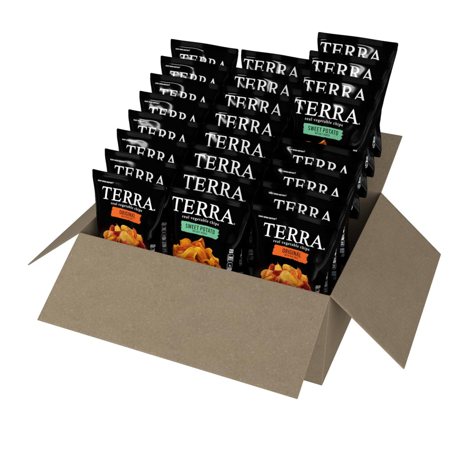 Terra Original veggie chips in a bag, a wholesome on-the-go snack.
