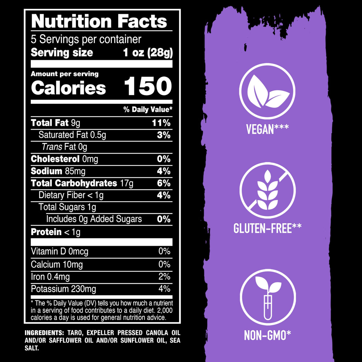 Shiny Terra packaging signals premium real-vegetable chips.