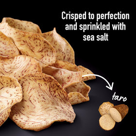 Purple taro chips close-up highlighting color and crisp texture.