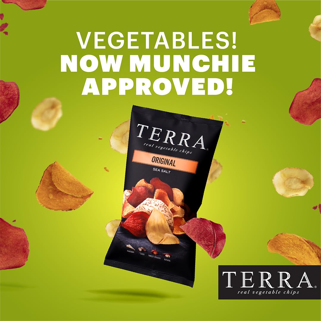 Terra chips assortment on a platter, showcasing root vegetable variety.