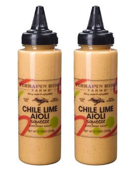 Terrapin Ridge Chile Lime Aioli bottle pour enhances grilled chicken with bold tang.