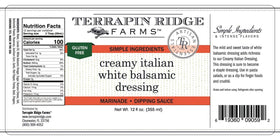 Terrapin Ridge Creamy Italian White Balsamic Dressing on salad greens adds mild sweetness