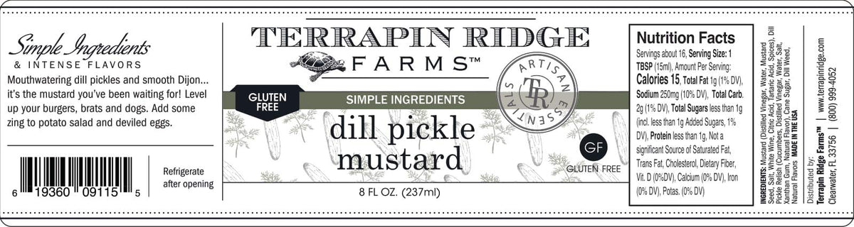 Terrapin Ridge Dill Pickle Mustard for plate dipping