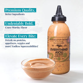 Terrapin Ridge Everything Aioli label close-up highlighting rich texture for dipping