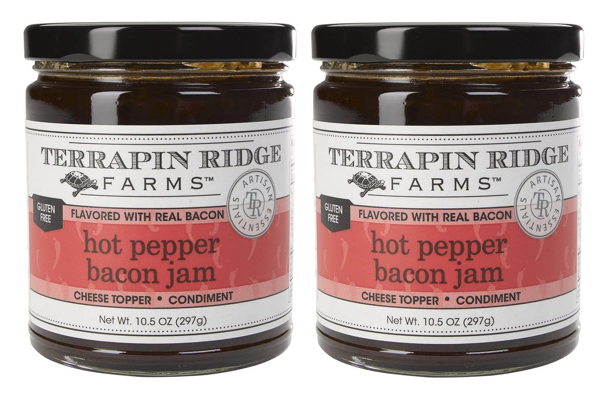 Terrapin Ridge Hot Pepper Bacon Jam bottle for bold sweet and spicy snacking