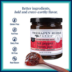 Glazed grilled meat with Terrapin Ridge jam for a savory finish