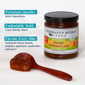 Terrapin Ridge Mango Habanero glaze on pork delivers sweet-heat balance.