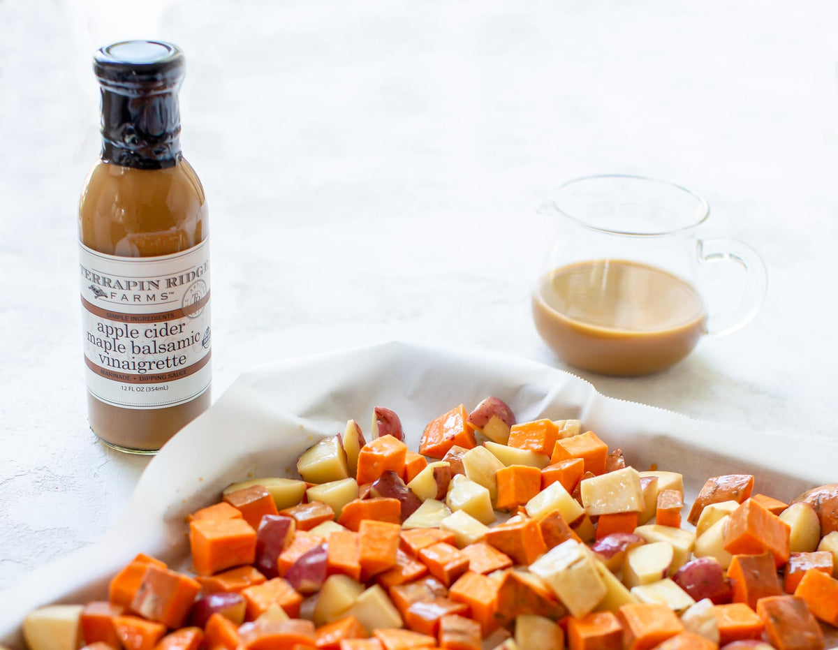 Terrapin Ridge marinade-ready vinaigrette enhancing poultry, pork, or salmon.