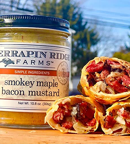 Terrapin Ridge Smokey Maple Bacon Mustard glaze on chicken for a savory finish