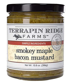Terrapin Ridge Smokey Maple Bacon Mustard jar label showing bold flavor for meals