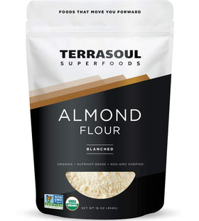 Terrasoul almond flour 1lb package front view for keto baking