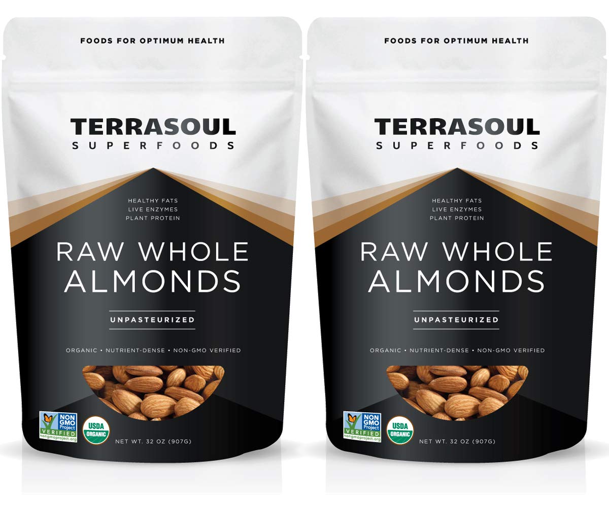 Terrasoul almonds in a raw sproutable bundle for premium quality.