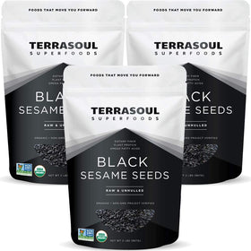 Terrasoul Black Sesame Seeds in a 6lb pack, ideal for flavorful toppings.